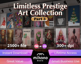 2500+ Printable Wall Art Bundle, Bauhaus Pop Surreal Holiday Posters (Digital Download)