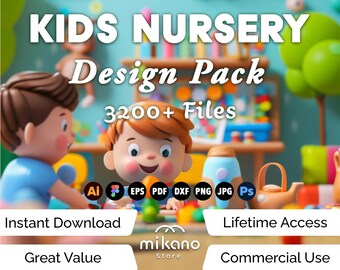 Kids Nursery Design Bundle, 3200+ Graphics (ai, eps, pdf, png, jpg)
