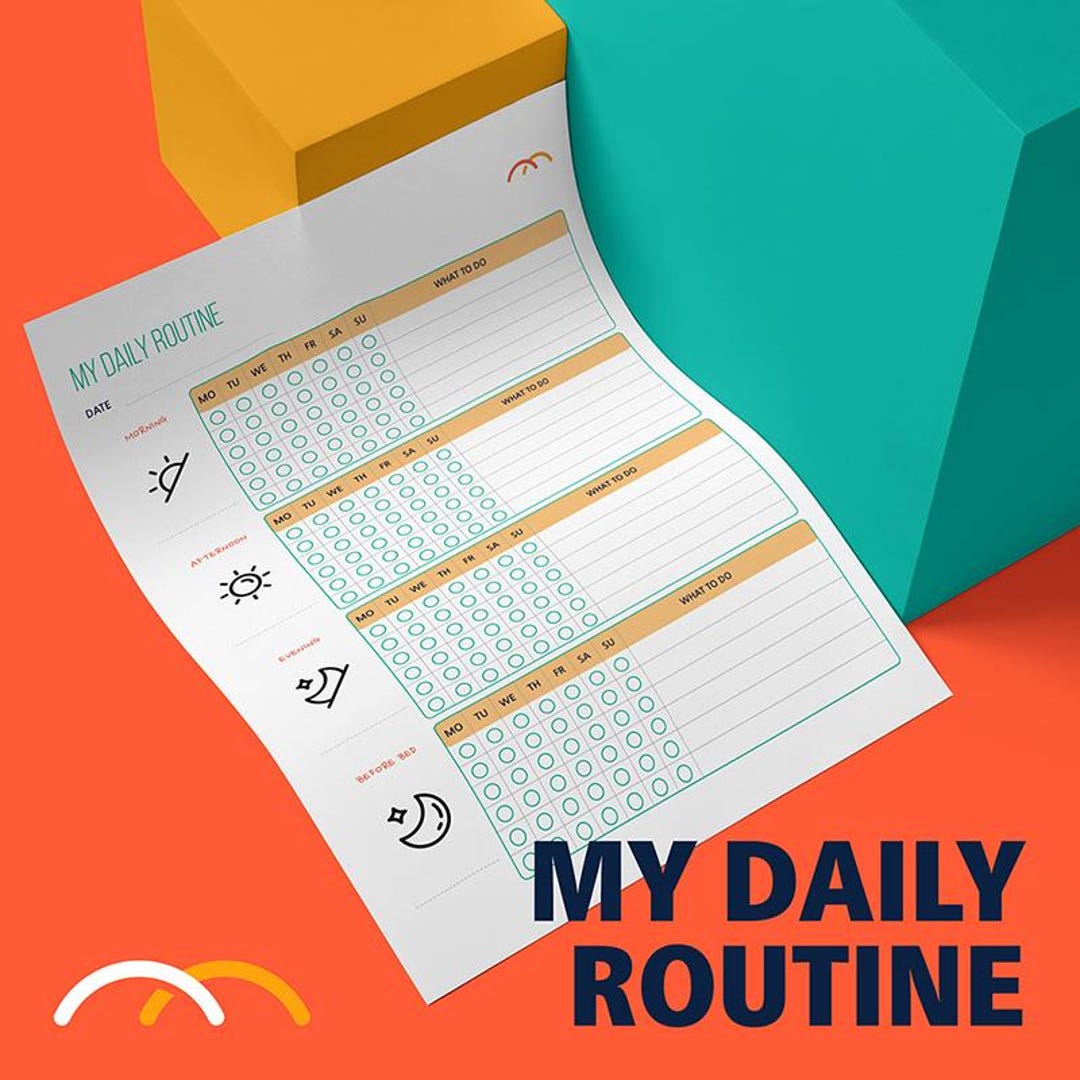 My Daily Routine Printable PDF for Planning - Etsy Australia