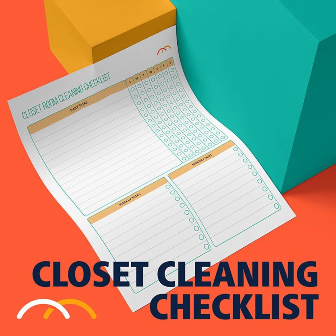 Closet Cleaning Checklist Printable | Closet Organization Cleaning ...