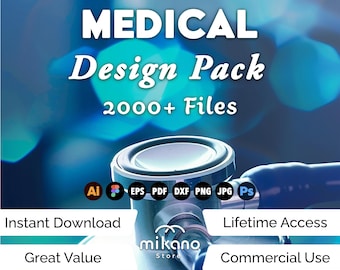 Medical Design Bundle, Nurse Doctor Graphics, Healthcare Clipart (2000+ Files)
