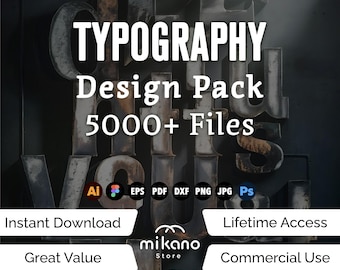 5000+ Typography Design Files Bundle (ai, eps, pdf, dxf, png, jpg, psd)
