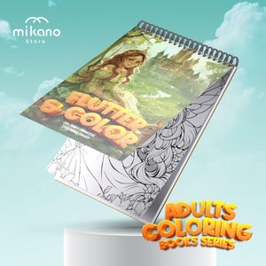 Fairy Princess Coloring Book: 50+ Fantasy Colouring Pages (Instant Download PDF A4 Format)