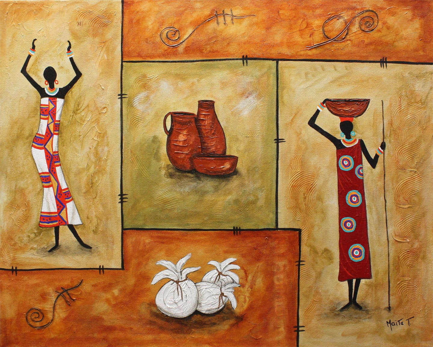 Art Handmade African Art Painting Folk Latin American Art - Etsy