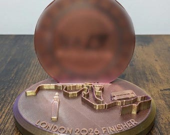 Porta medaglie di Londra | Supporto per medaglie di Londra | Regalo per chi completa la corsa | Espositore personalizzato per medaglie