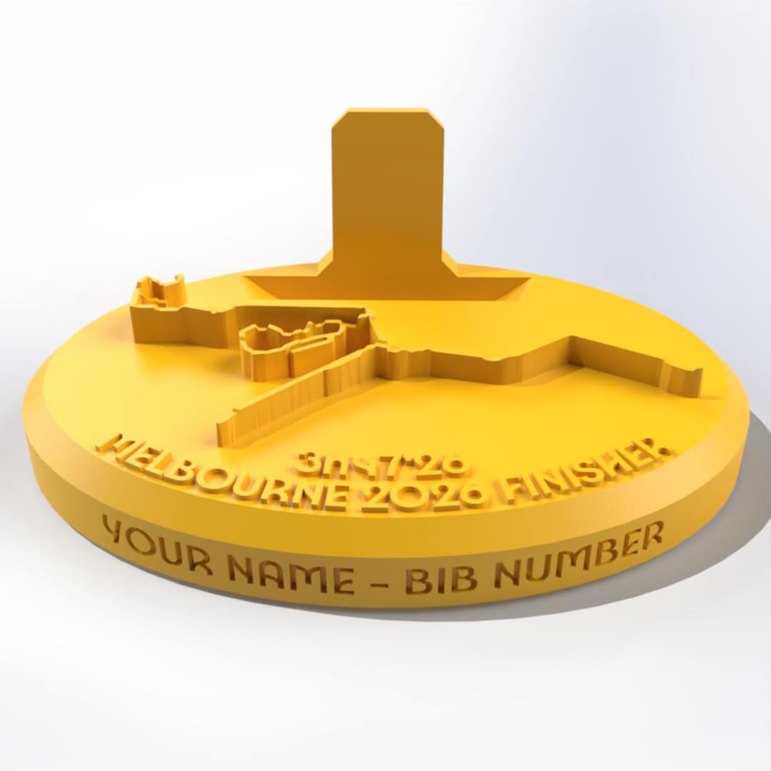 Medalion Display Melbourne Marathon Medal Stand | Melbourne Marathon Finisher Gift ...