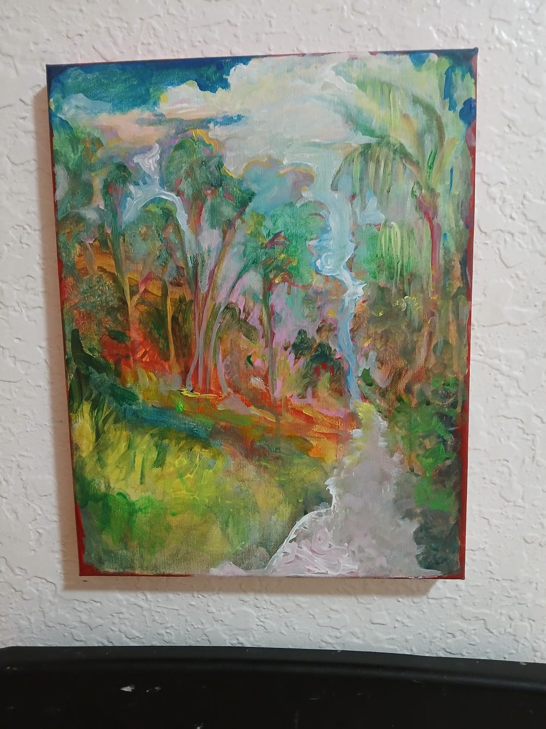 Florida Landscape Abstract Painting 14 X 11