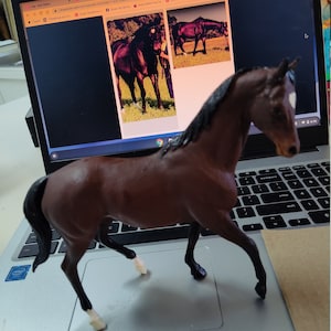 Custom portrait on Vintage Breyer I paint YOUR horse on these white models great gift great remembrance of your LOVED horse