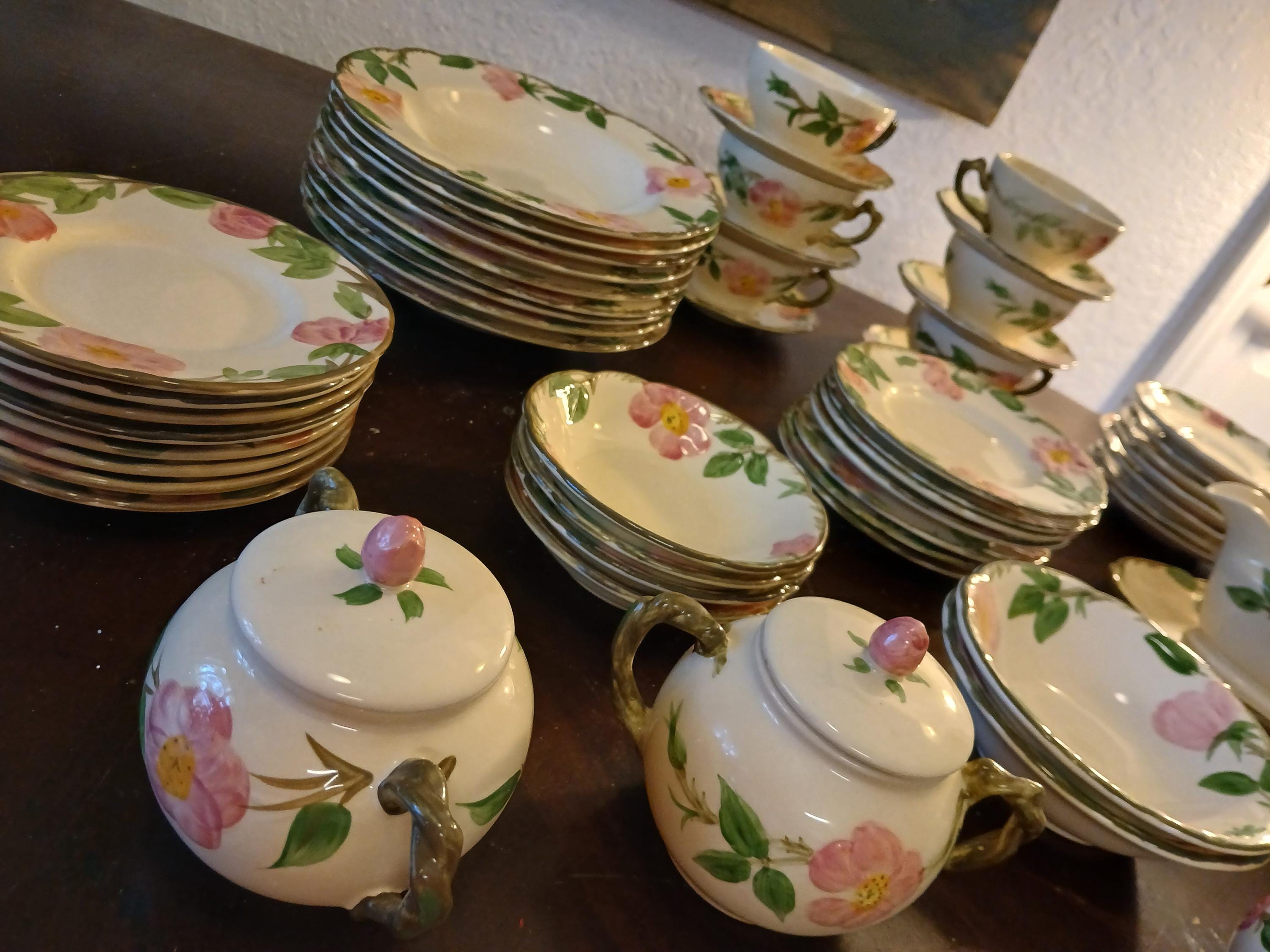 Franciscan desert rose dishes made in USA Vintage
