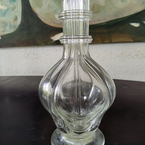 Vintage Decanter liquor bottle 3 part no pour spouts