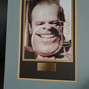 Rare vintage Jack Nicholson Actor Authentic autograph sepia photo from 1980&#39;s Hollywood California In person at Chasen&#39;s Restaurant Unusual