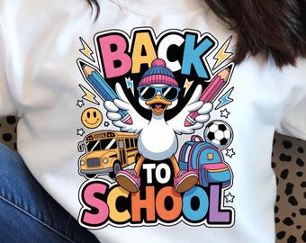 Coquette School Goose PNG: Back to School Shirt Design (Digital Download