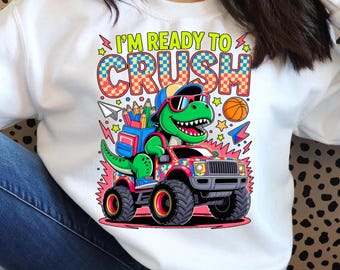 Back To School PNG Bundle: T-Rex Kindergarten Design (Digital Download