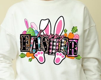 Retro Easter Bunny PNG, Western Style Sublimation Design (Digital Download)