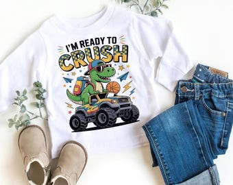 Back To School PNG Bundle: T-Rex Kindergarten Design (Digital Download