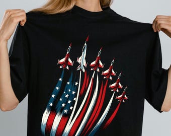 Fighter Jets 4th of July PNG: Patriotic American Flag (Digital Download