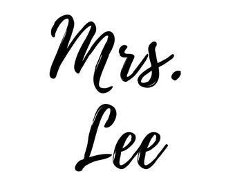 Personalized Mrs Name Custom Mrs Last Name Work Order Wifey Honeymoon Retro Cursive Name Varsity Mrs Last Name Sublimation Shirt. Svg & Png