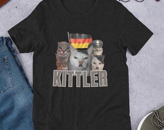 Kittler Cat T-Shirt - Funny Dictator Cat Meme Tee - Heavy Cotton Unisex Shirt