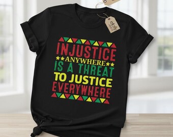 Black History PNG – Injustice Quote Rasta Colors Protest Graphic (Digital Download)