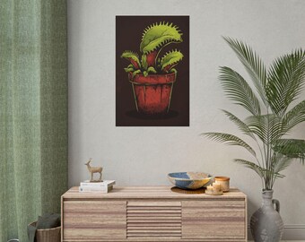 Venus Fly Trap Art Print, Botanical Gardener Poster