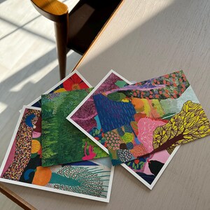 Conjunto de 6 cartões postais artísticos - perfeitos para presentear, colecionar ou decorar a casa - designs exclusivos para todas as ocasiões