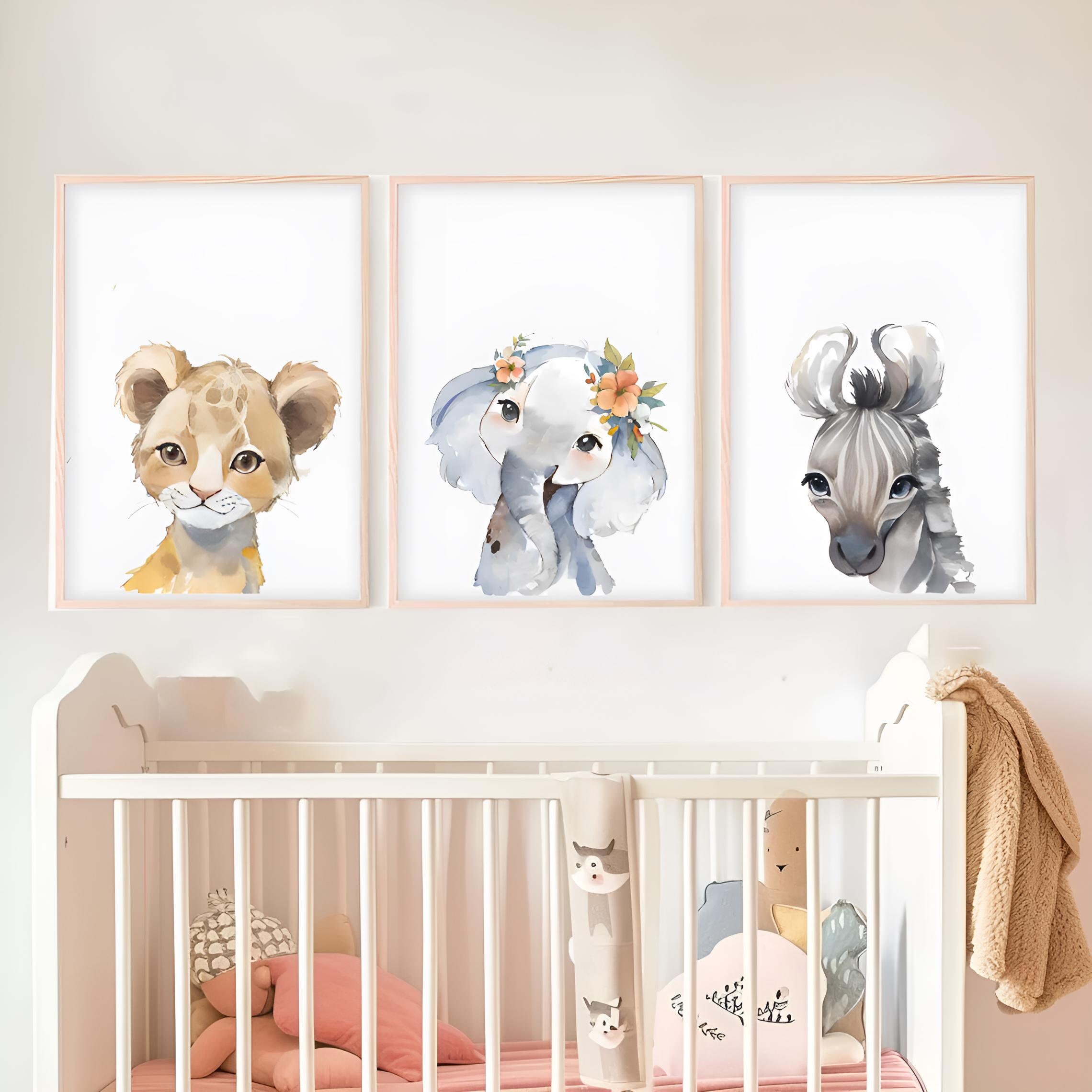 Jungle Nursery Decor, Nursery Wall Decor, Jungle Animals, Watercolor Nursery, Baby Nursery Decor ...