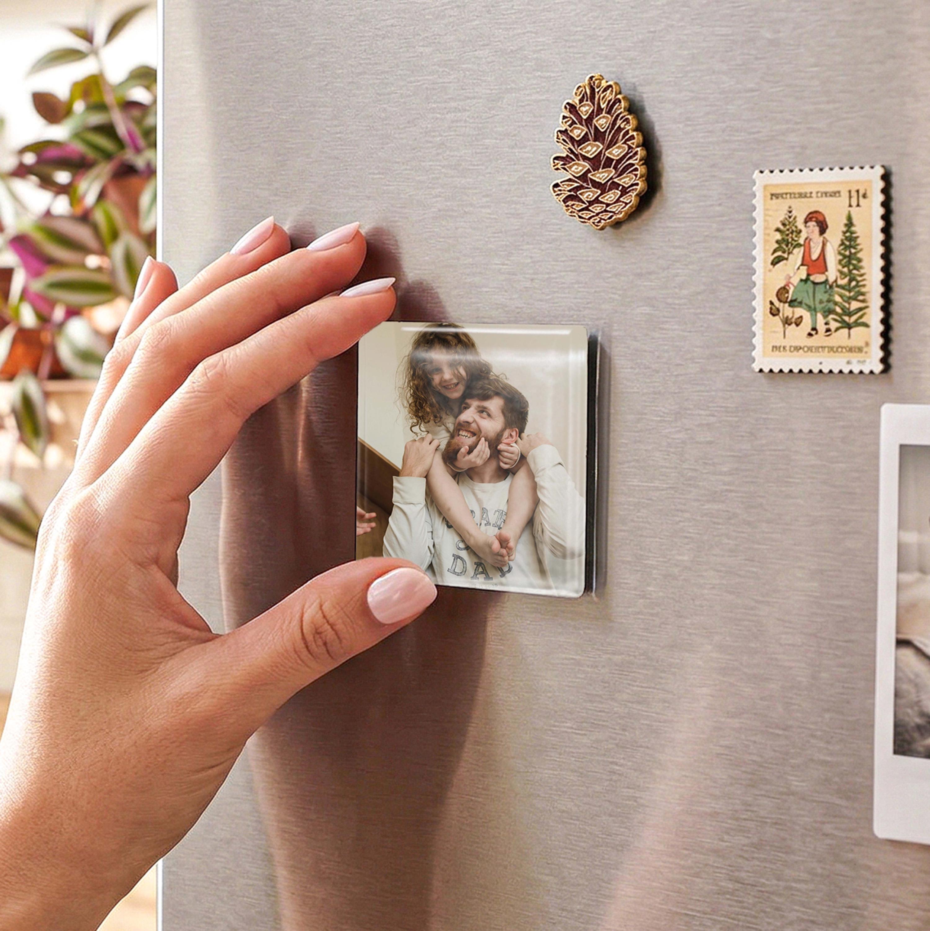 Personalized Fridge Photo Magnets, Custom Epoxy Dome Acrylic Photo ...