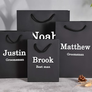 Borsa regalo personalizzata per lo sposo, regali per lo sposo, borsa regalo personalizzata per il testimone dello sposo, borsa regalo personalizzata, borse regalo per feste di nozze, bomboniere per matrimoni.