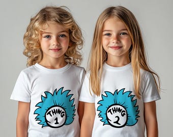 Thing 1 Thing 2 SVG, Thing 1 and Thing 2 Png Svg Pdf Eps High Resolution.
