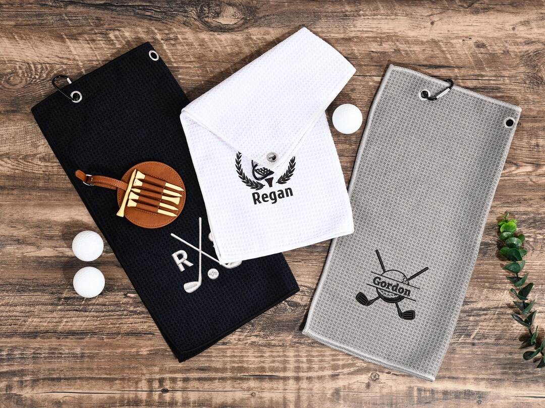 Custom Golf Towel,embroidered Groomsmen Gifts,personalized Golfing Rag ...