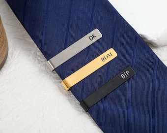 Personalized Groomsmen Tie Clip,Custom Initials Engraved Tie Clip,Unique Tie Bar Acessories,Wedding Gift for Him,Father&#39;s Day Gift