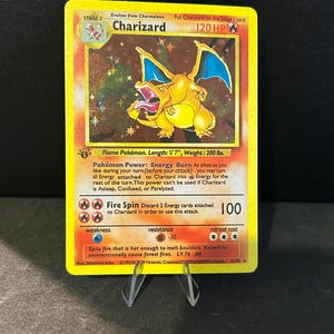 Pokemon Charizard 1e editie schaduwloze Proxy-kaart