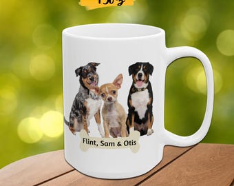 Custom Pet Photo Mug – Personalized Dog & Cat Ceramic Mug