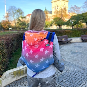 Onbuhimo, conversão de envoltório ajustável para porta-bebês da Yaro Slings Stars MARBELLA GRAD Wrap, porta-bebês com fivela ajustável, para bebês e crianças pequenas