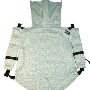 Onbuhimo, conversão de envoltório ajustável para porta-bebês Yaro Sling Turtle Emerald, para bebês e crianças pequenas, mochila