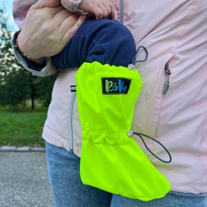 Baby-Tragestiefel aus Softshell, Softshell-Trägerstiefel, Trageschühchen, Trageschuhe, Schühchen, Baby-Hausschuhe