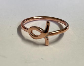 aXo Ankh-korsring i massiv koppar: Symbol för liv, stapelbart armband