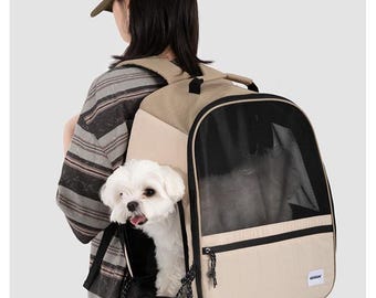 Breathable Pet Carrier Backpack: Lightweight Foldable Travel Bag for Small Dogs & Cats