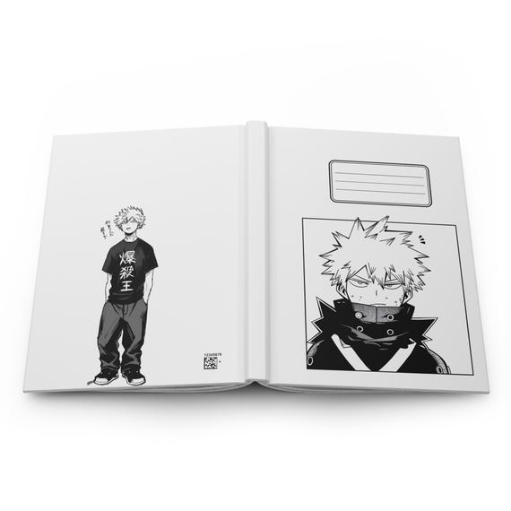 Baku MHA Hardcover Journal Matte - Cute Kawaii Notebook, Manga Lover Gift, College Student Sketchbook, Bullet Journal, Diary Cover