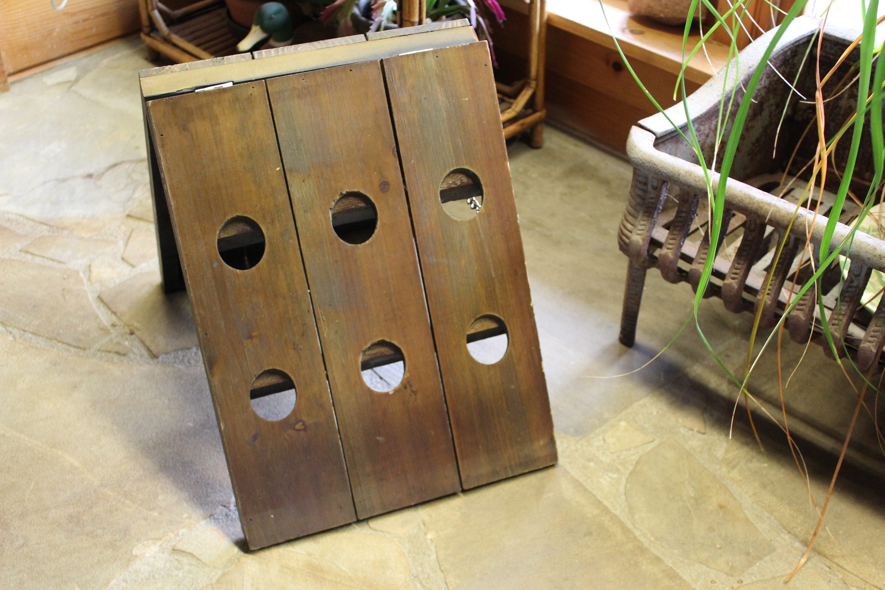 Vintage Rustic Riddling 12 Bottle Wine Rack Etsy