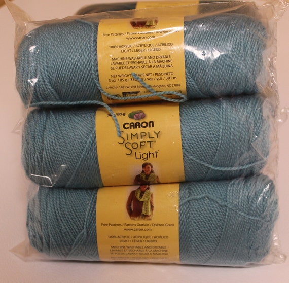 Lot Of 3 Caron Simply Soft Light Yarn Capri Blue Lot Of 3 Caron Simply Soft Light Yarn Capri Blue