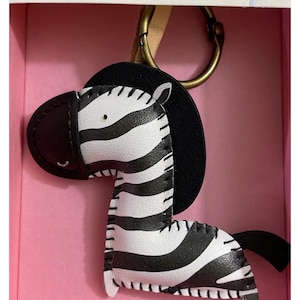 Zebra Leder Taschenanhänger, Giraffe Schlüsselbund, Fuchs Geldbörse Charme, Auto hängen Zubehör, einzigartiges kleines Geschenk für ihn sie