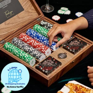 Premium Professional Poker Chip Set – 300pcs Texas Holdem Chips – Personalized Luxury Poker Set Gift for Him