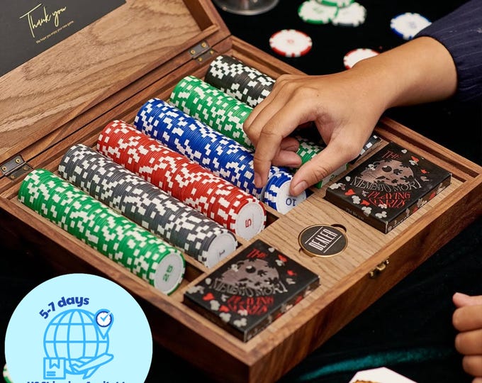 Premium Professional Poker Chip Set – 300pcs Texas Holdem Chips – Personalized Luxury Poker Set Gift for Him