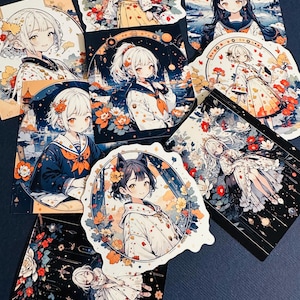 Adesivos de anime Whanime Beleza de outono