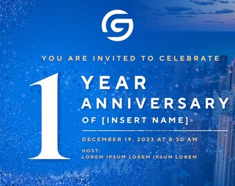 Plantilla de aniversario de Canva