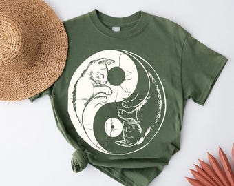 Yin Yang Cats Shirt – Cute Cat Yin Yang Graphic Tee