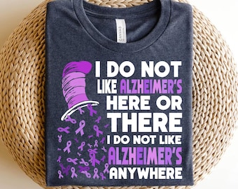Alzheimer's Awareness T-Shirt: Dr. Seuss Inspired Purple Ribbon Tee