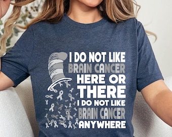 Je n'aime pas la chemise du cancer du cerveau - T-shirt de sensibilisation inspirant, T-shirt graphique citation avec ruban sur le cancer