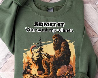 Funny Bigfoot Campfire T-Shirt: Sasquatch Wiener Roast Humor